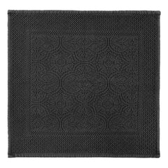 Haomy - Alfombra de baño de algodón Kymi | Negro