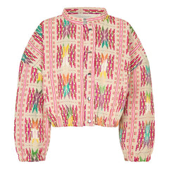 Lollys Laundry - Chaqueta de algodón rosa Lama