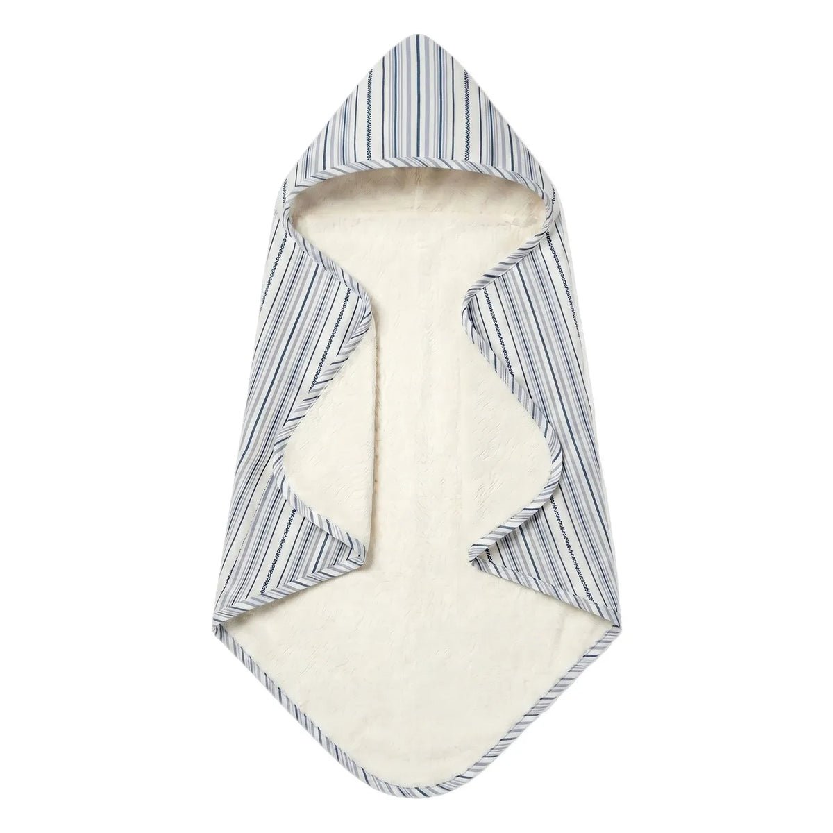 Editions Aimable - Charles banyo pelerini | Azure Stripes Poplin