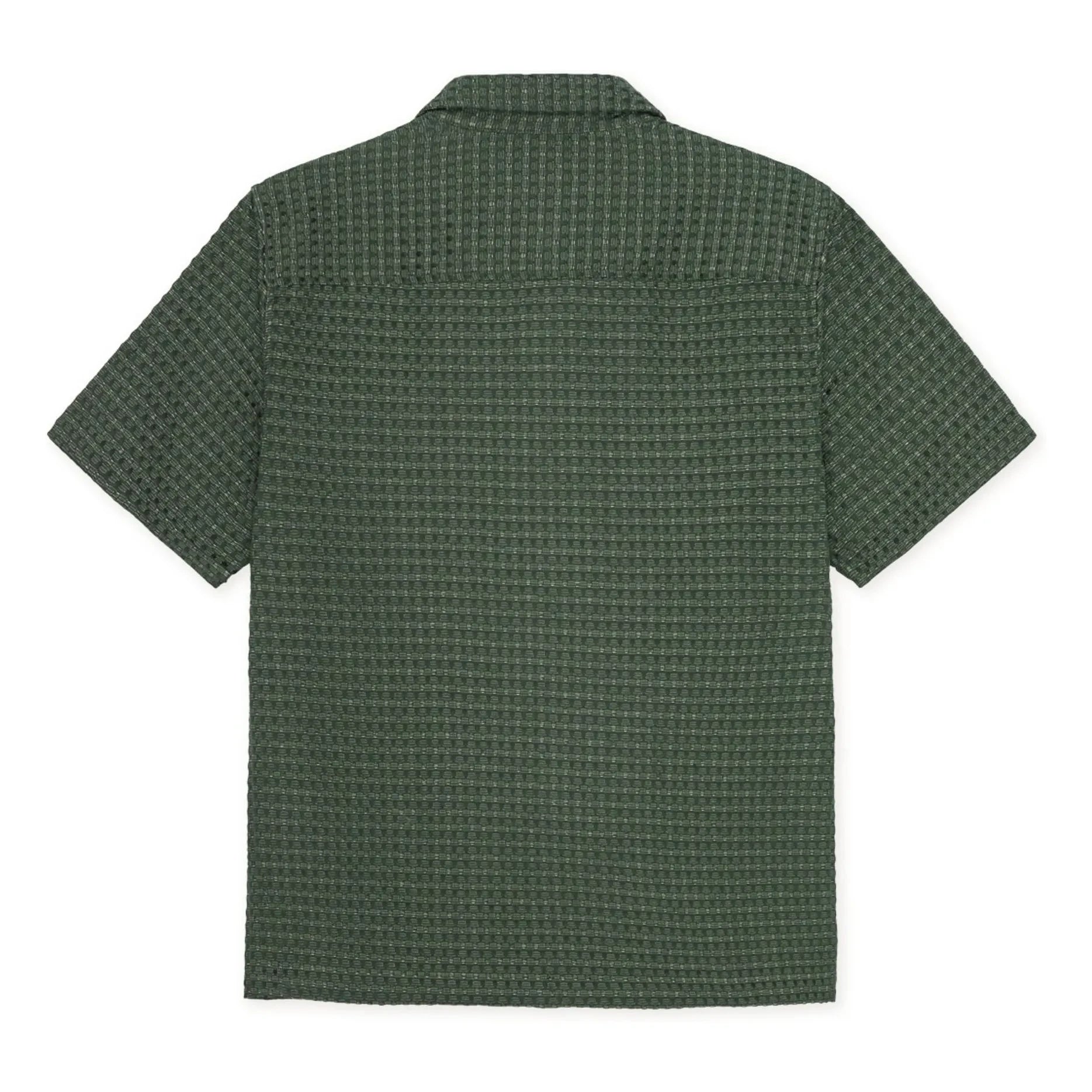 Les Deux - Camisa Chack Seersucker | Verde oscuro