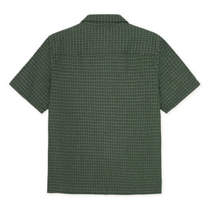 Les Deux - Camisa Chack Seersucker | Verde oscuro