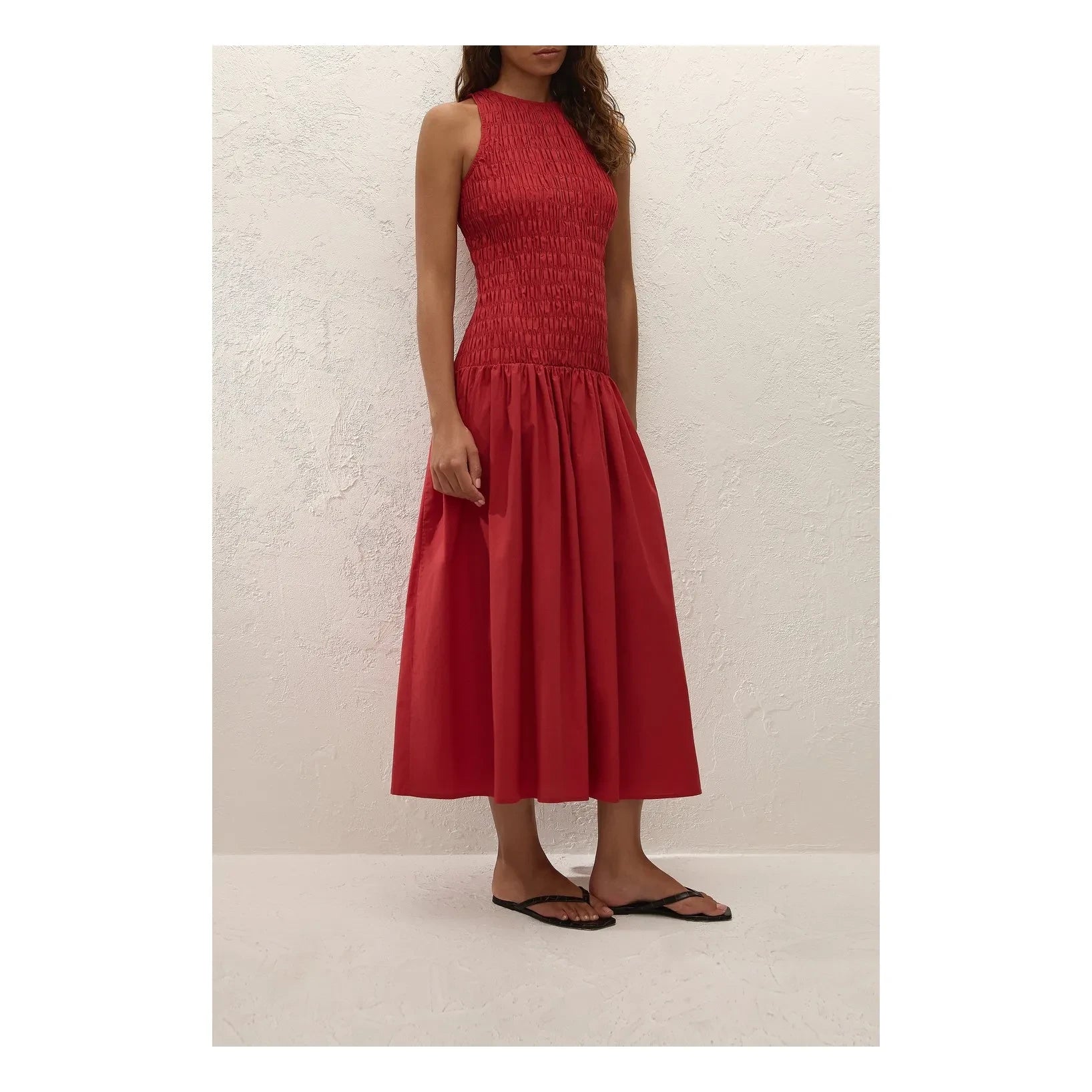 Faithfull the Brand - Vestido de Algodón Sanchia | Rojo