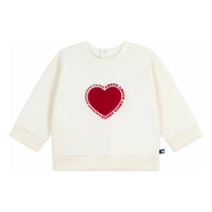 Petit Bateau - Sudadera Corazón Amor | Crudo