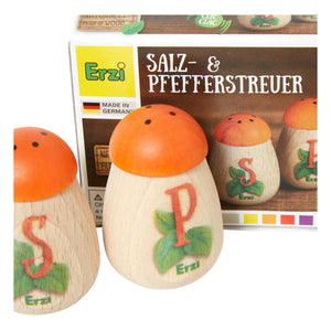 Erzi - Saleros y pimenteros de madera de juguete