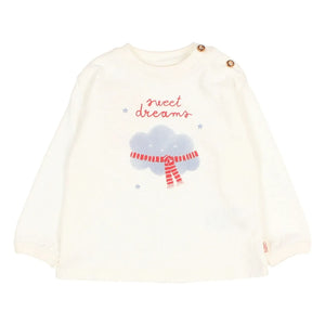 Búho - Camiseta de algodón orgánico Sweet Dreams | Blanca