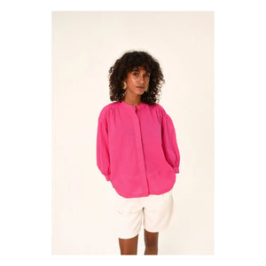 Sacrécoeur - Blusa Carla Hibis Poplin | Frambuesa