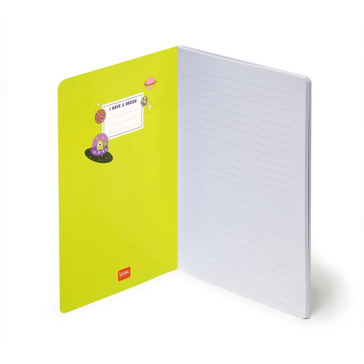 Legami - B5 Lined Defter ile Illustrated Hard Kılıf - Uzay