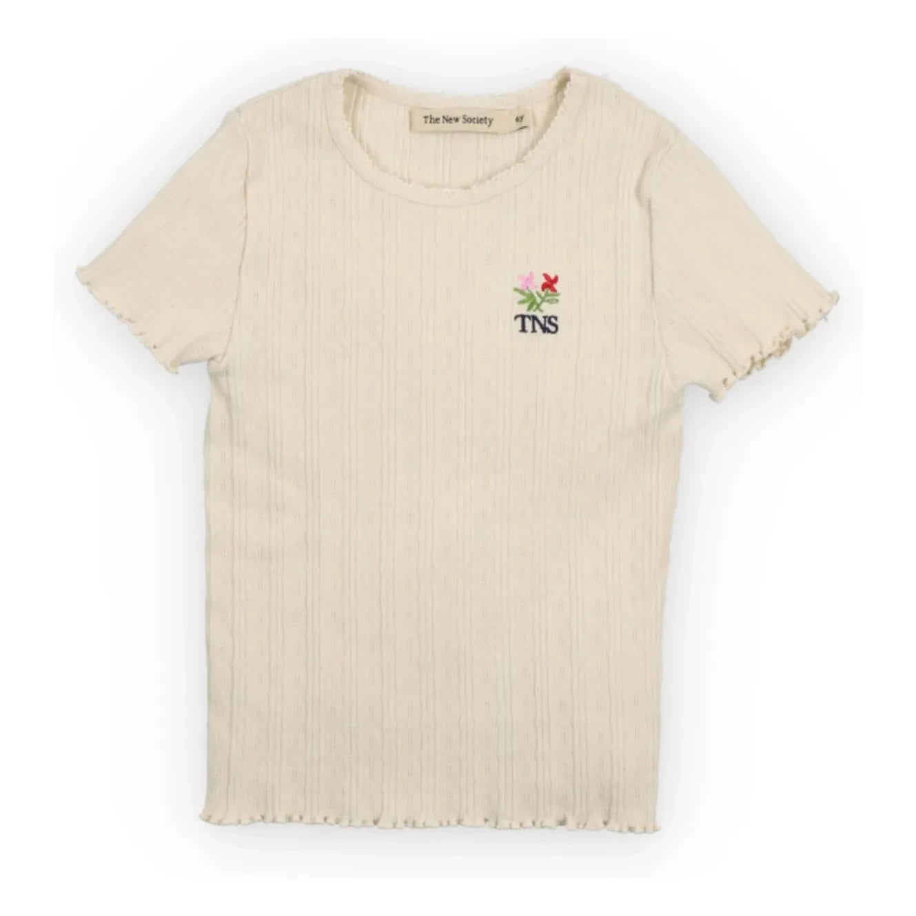 the new society - Camiseta de canalé de algodón orgánico Romero | Crudo