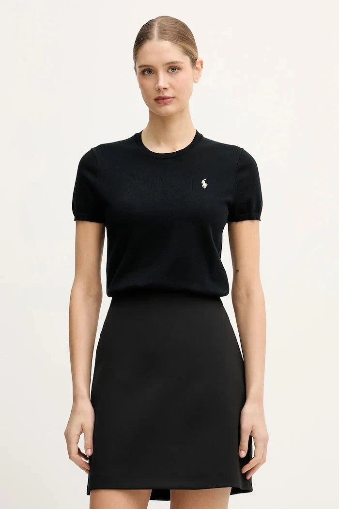 Suéter de algodón de manga corta para mujer Polo Ralph Lauren
