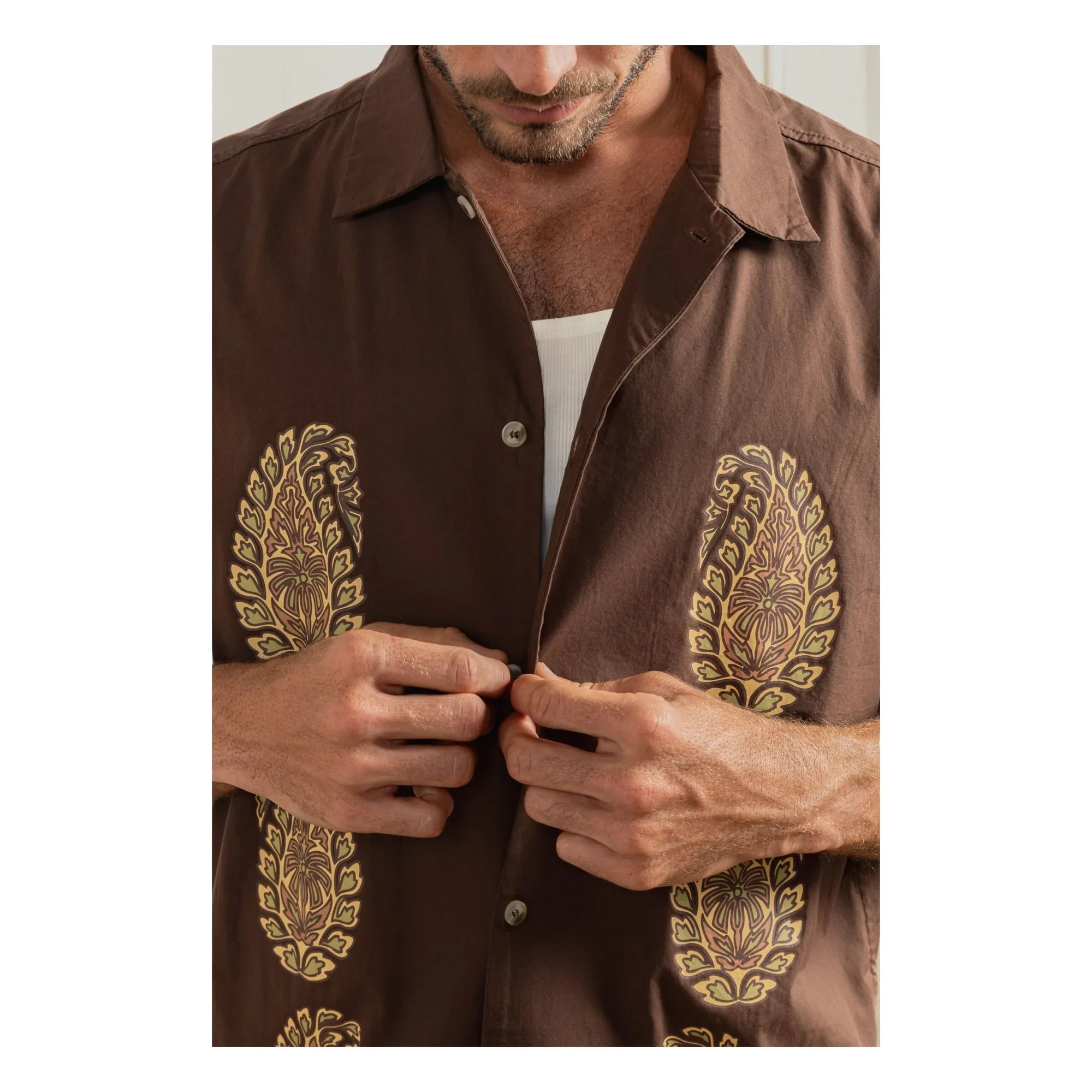 Rhythm - Camisa de manga corta relajada Mirissa | Marrón