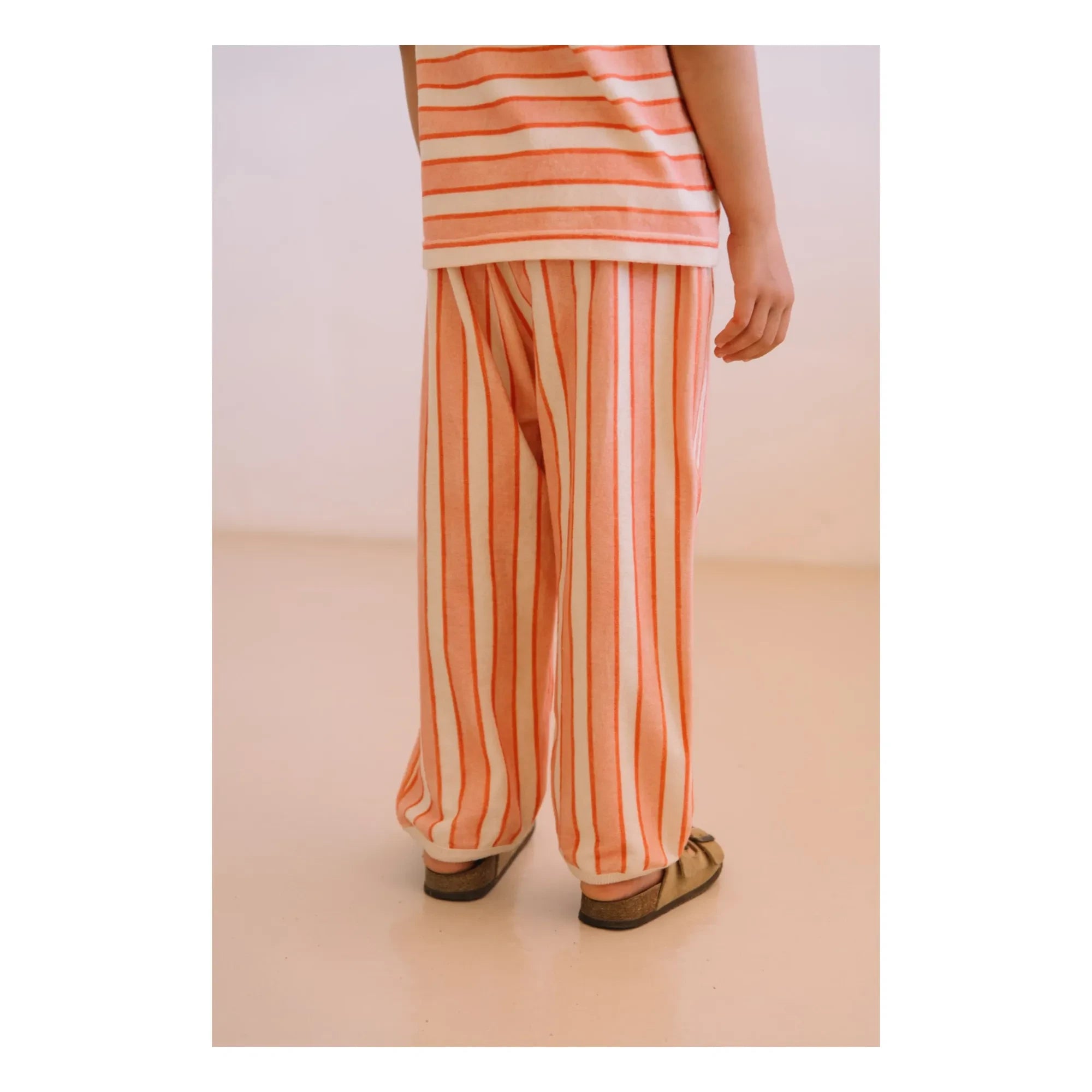 Studio Bohème - Pantalón Porgy de Algodón Orgánico a Rayas | Rosa