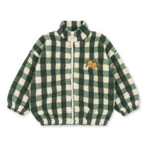 Konges Sløjd - Chaqueta Jody Carreaux de sherpa con fibra reciclada | Verde