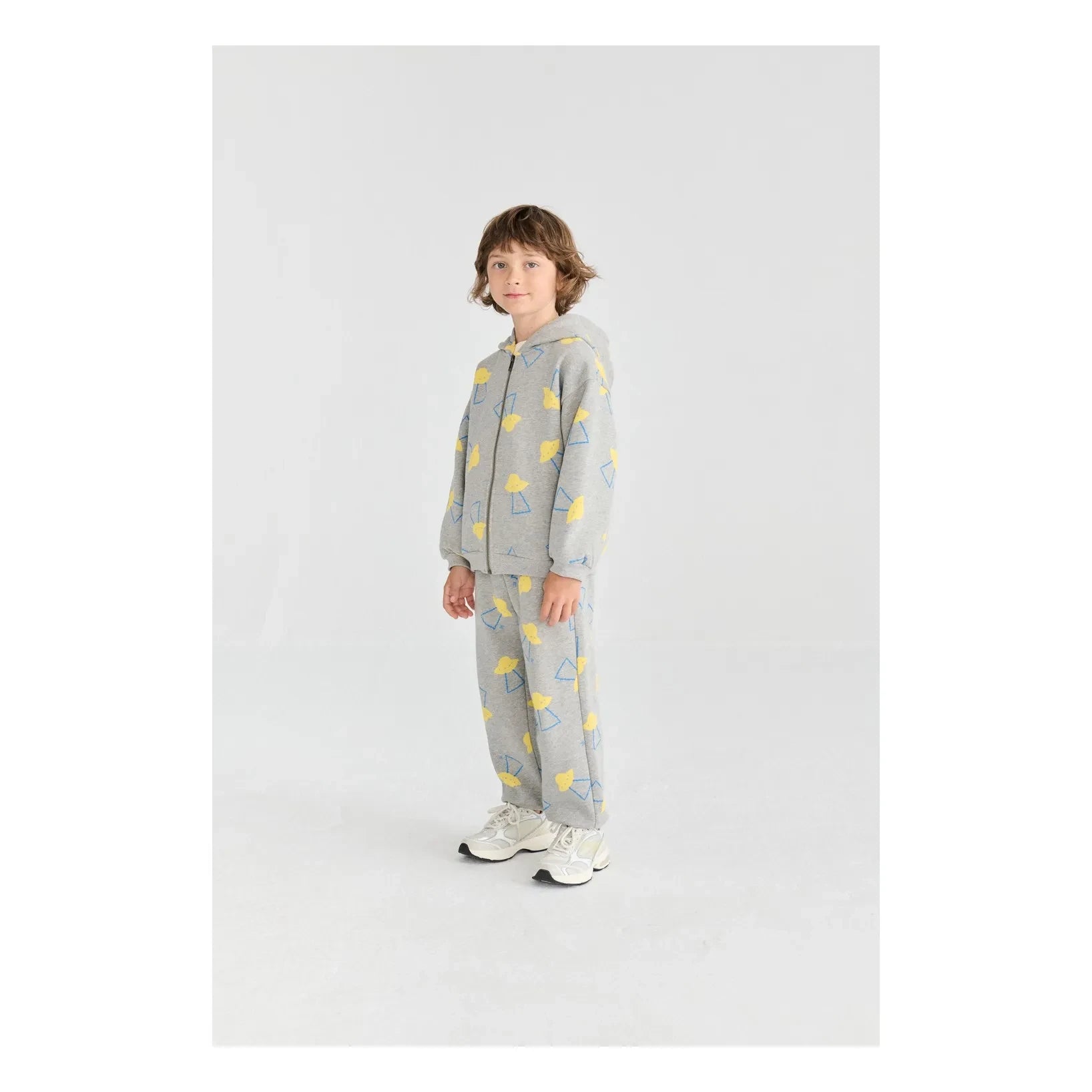 Bobo Choses - Sudadera con Capucha Saucer de Algodón Orgánico | Gris Jaspeado