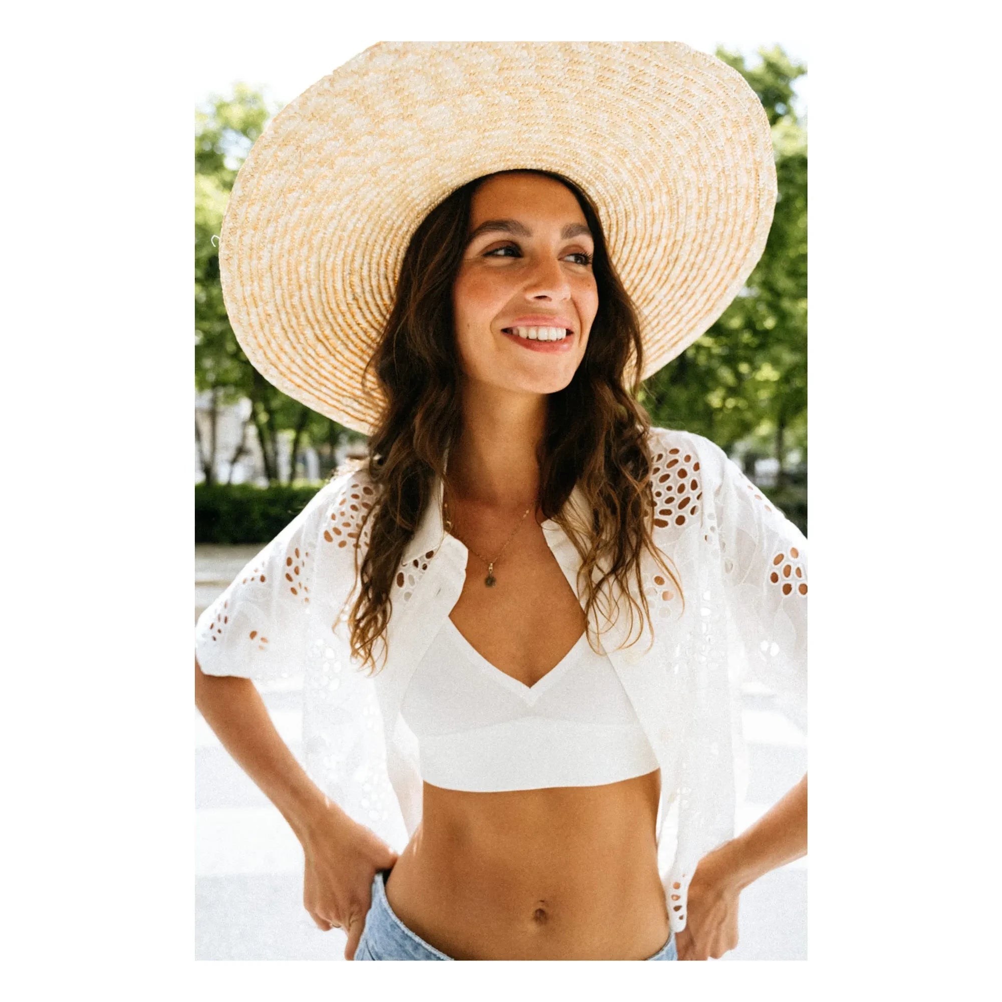 Sacrécoeur - Camisa Flavia Flower | Blanca