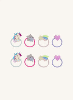 Mimi & Lula - 8'li Mini Unicorn Chouchou Seti | Pembe