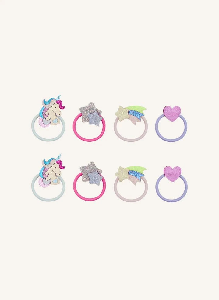 Mimi & Lula - 8'li Mini Unicorn Chouchou Seti | Pembe