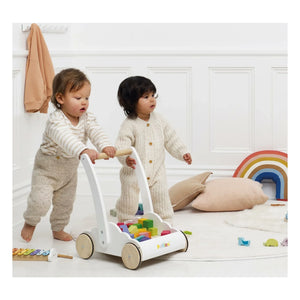 Le Toy Van - Carrito de bloques de madera Nuage | Blanco