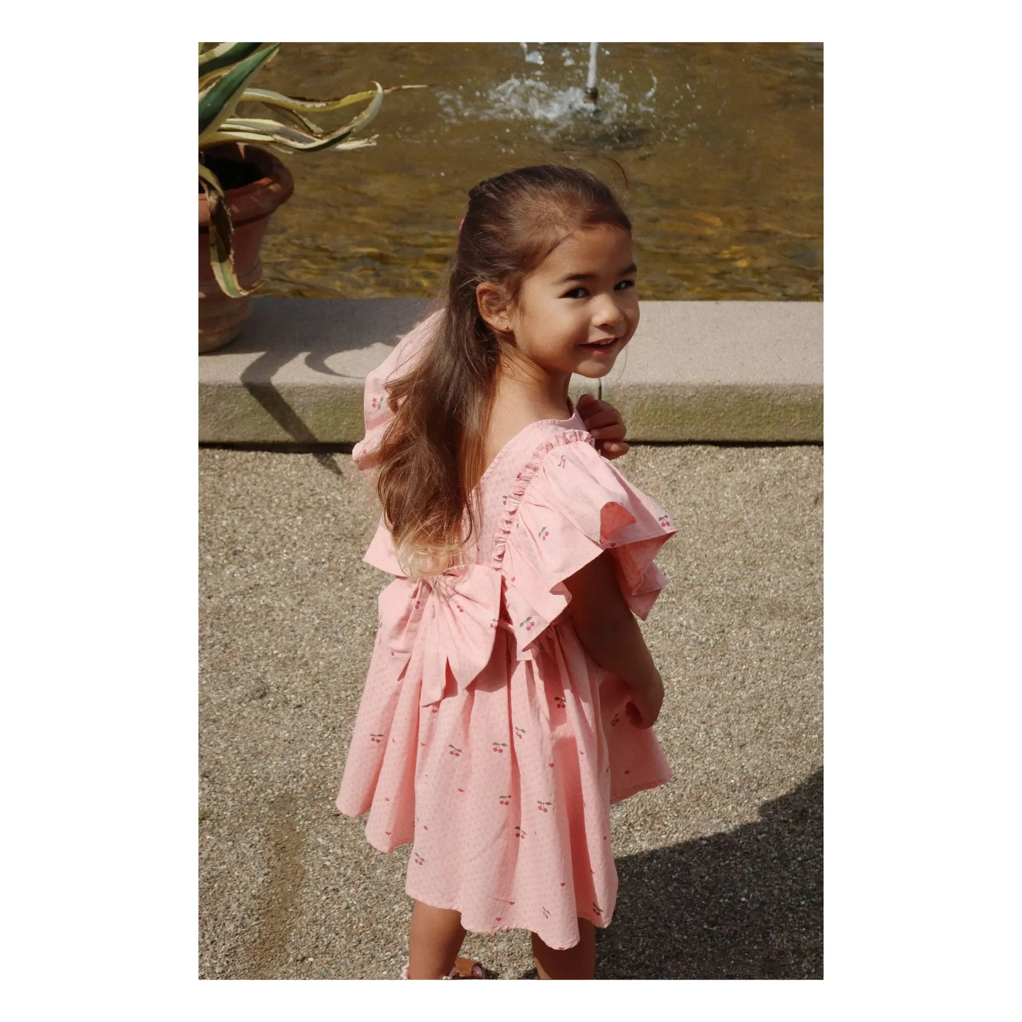 Konges Sløjd - Vestido Evia Cerises con lazo | Rosa