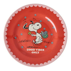 Plato de melamina Rice - Good Vibes Only - Rice x Snoopy | Rojo
