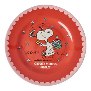 Plato de melamina Rice - Good Vibes Only - Rice x Snoopy | Rojo