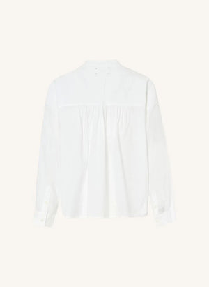 Xirena - Blusa Jones de popelina de algodón | Blanco