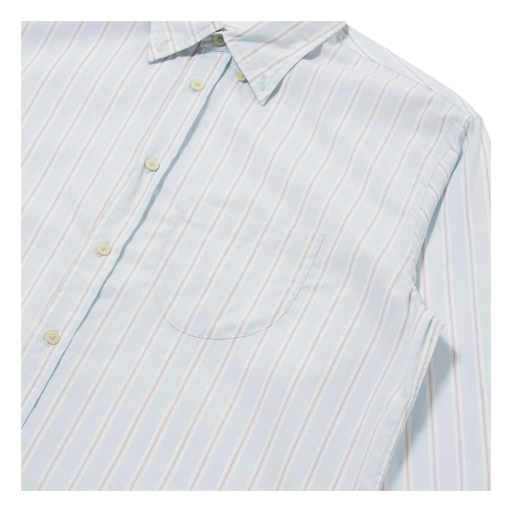 Universal Works - Camisa a rayas Lazy Day | Azul claro
