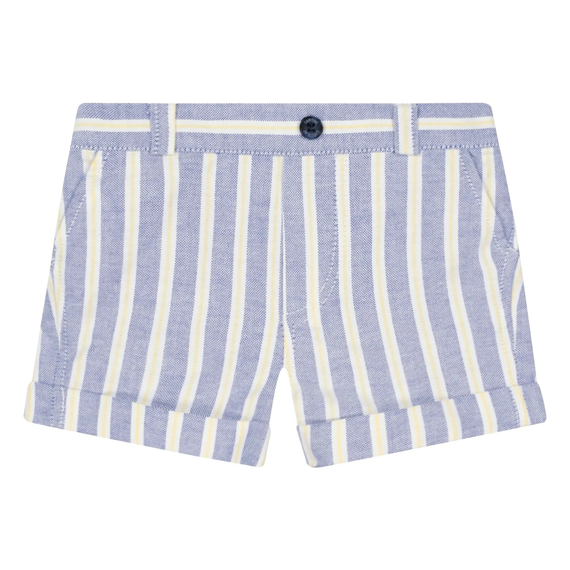 Tartine et Chocolat - Pantalón Corto con Rayas para Bebé | Azul índigo