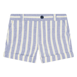 Tartine et Chocolat - Pantalón Corto con Rayas para Bebé | Azul índigo