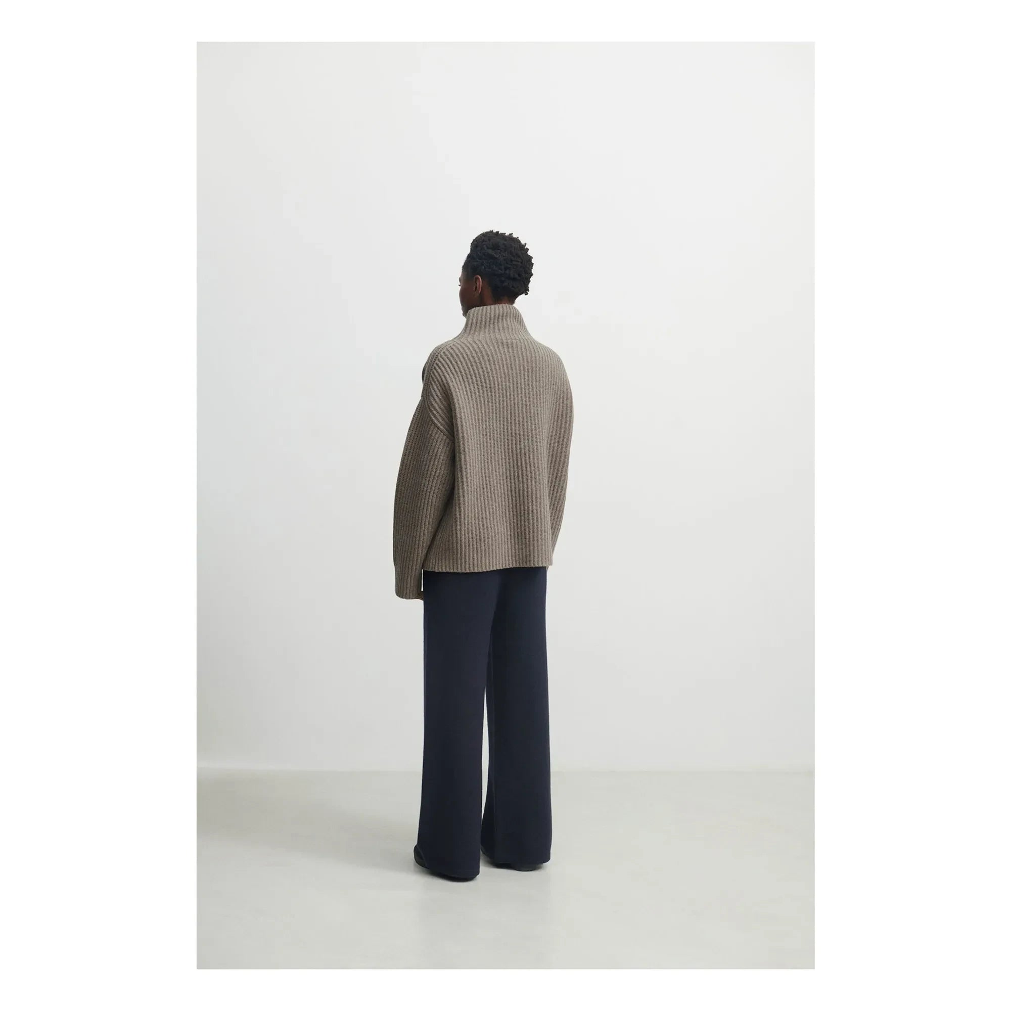 FUB - Jersey de Canalé de Mezcla de Lana - Colección de Mujer | Beige