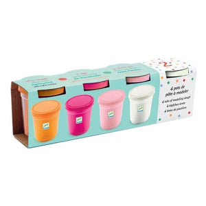 Djeco - Arcilla de modelar dulce - Set de 4