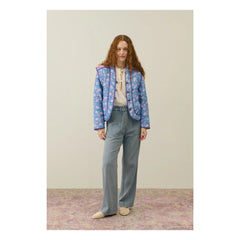 Louise Misha - Chaqueta guateada de algodón orgánico Nelina - Colección de mujer | Azul