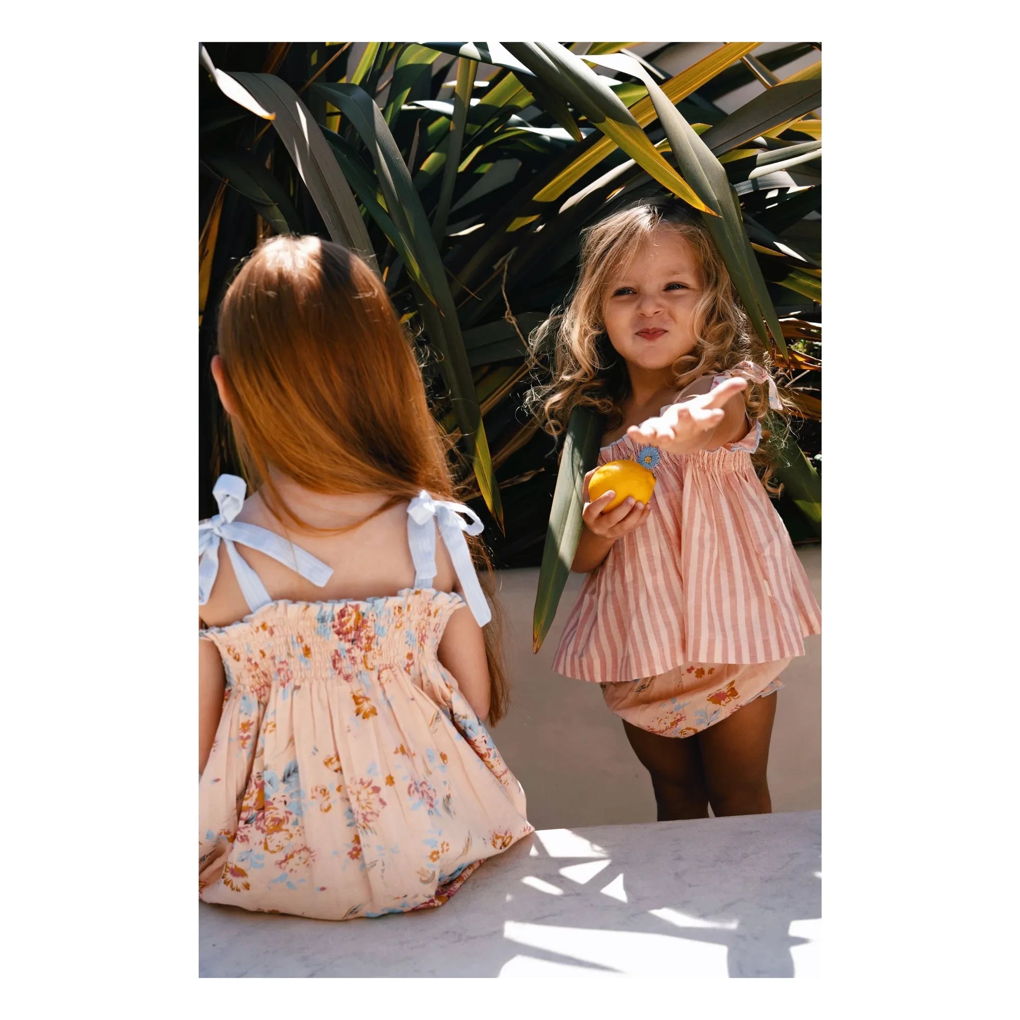 Lilinoa - Babette Fleurie Vestido Fruncido | Melocotón