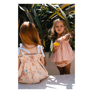 Lilinoa - Babette Fleurie Vestido Fruncido | Melocotón