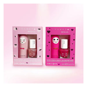 Inuwet - Set dúo de bálsamo labial de fresa y barniz a base de agua