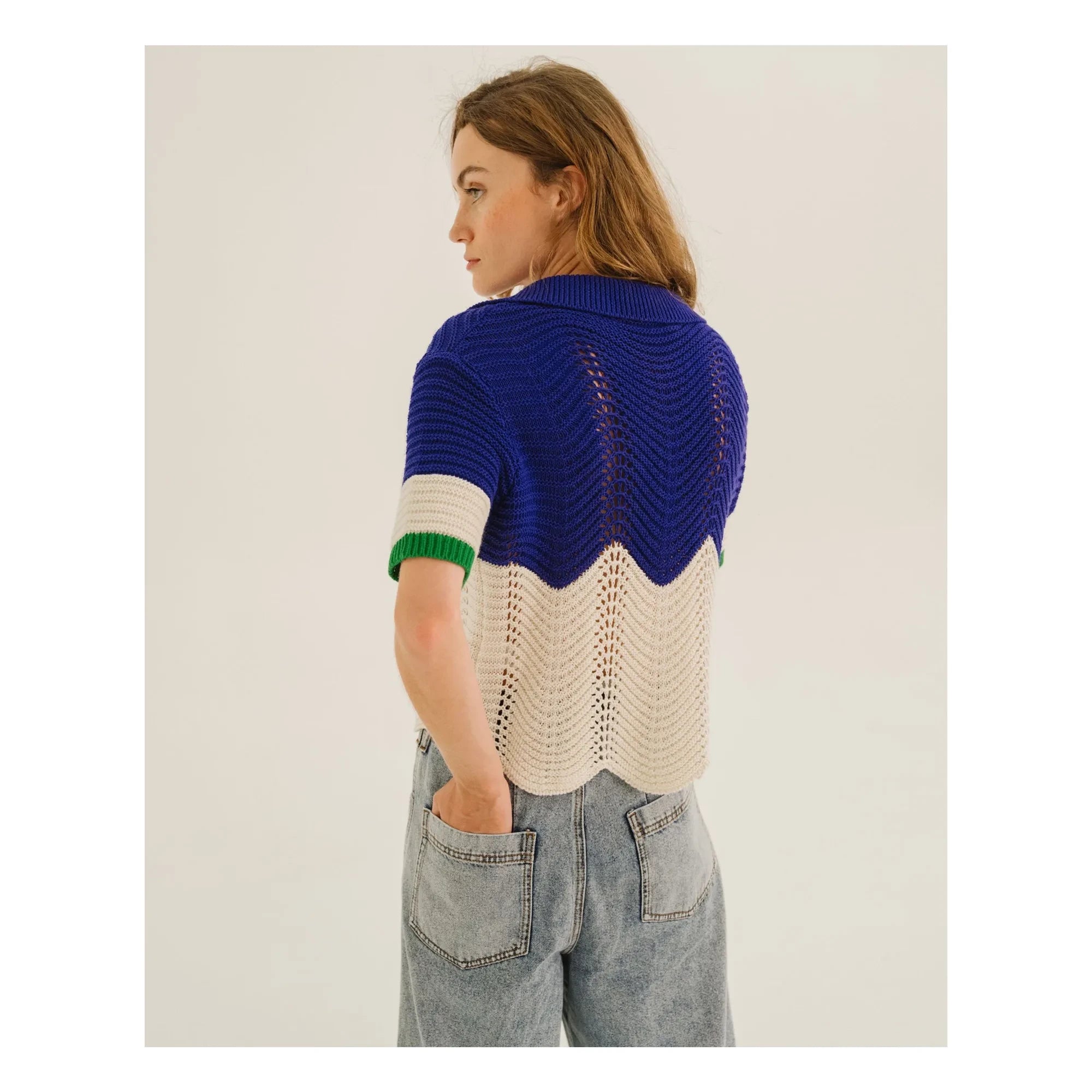 Tinsels - Jersey cuello vuelto | Azul