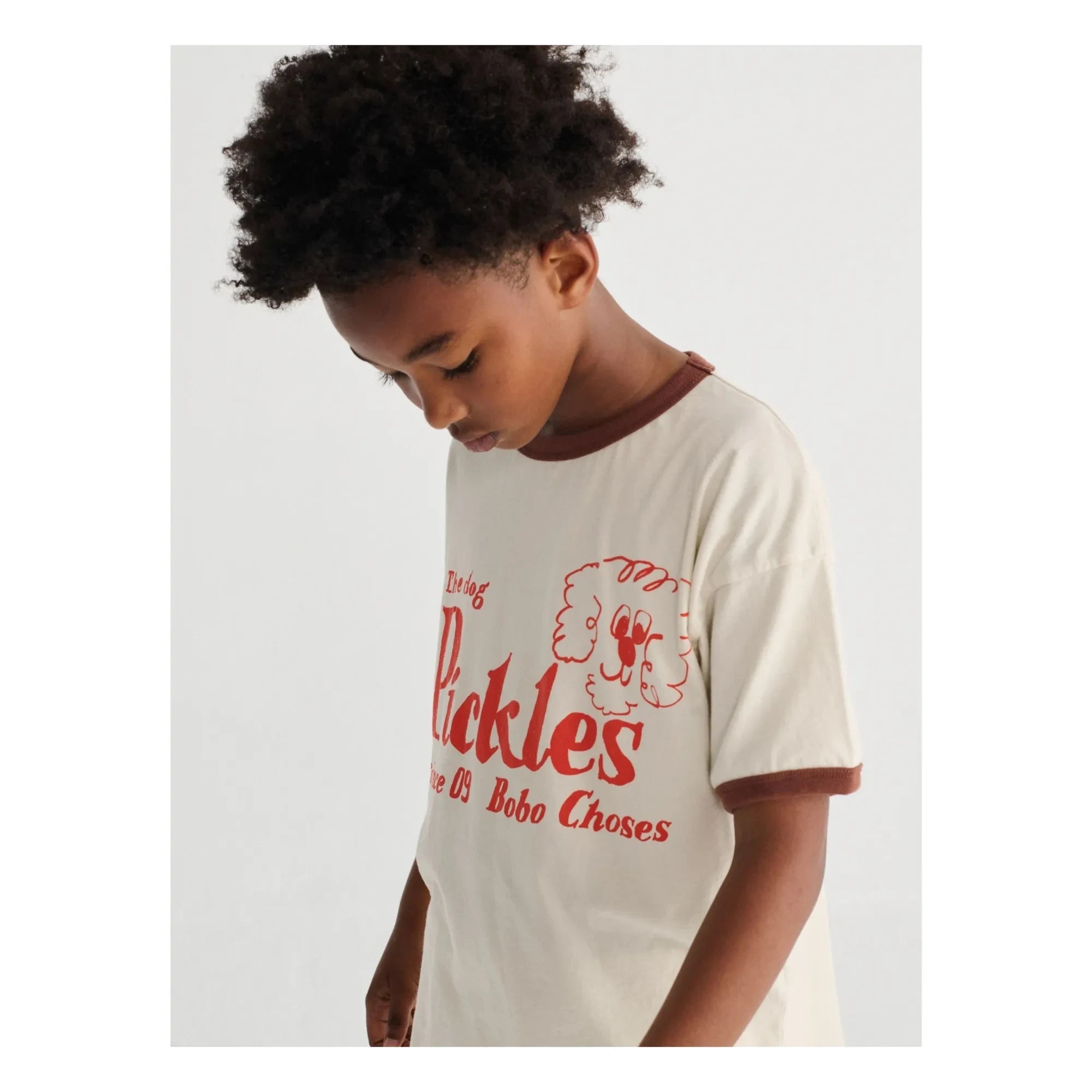 Bobo Choses - Camiseta de algodón orgánico The Dog Pickles | Blanco