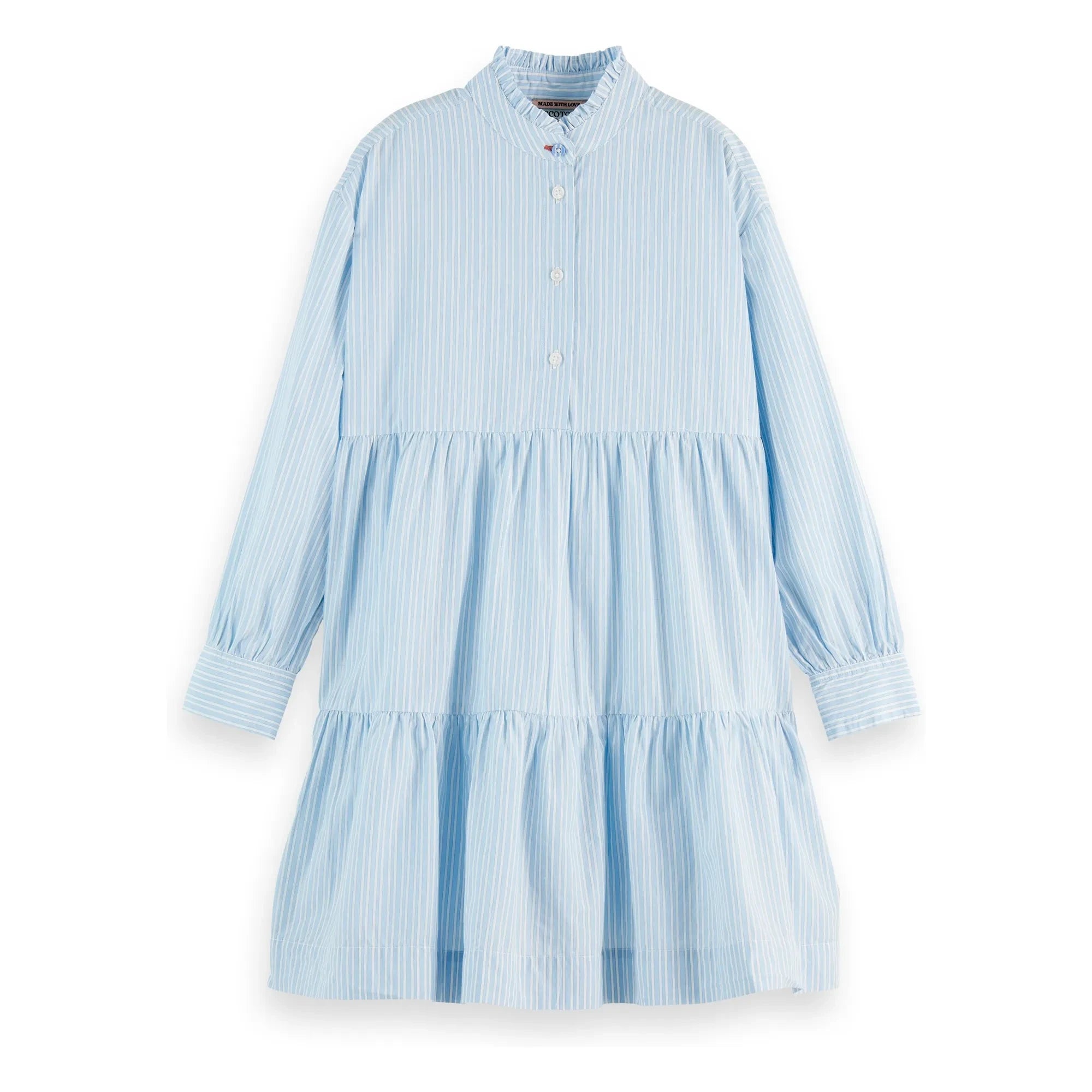 Scotch & Soda - Vestido a Rayas con Volantes | Azul