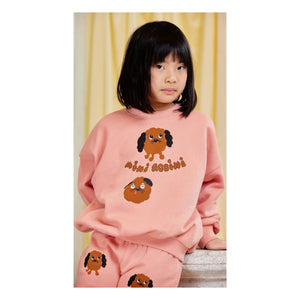 Mini Rodini - Sudadera de algodón orgánico Doggies | Rosa