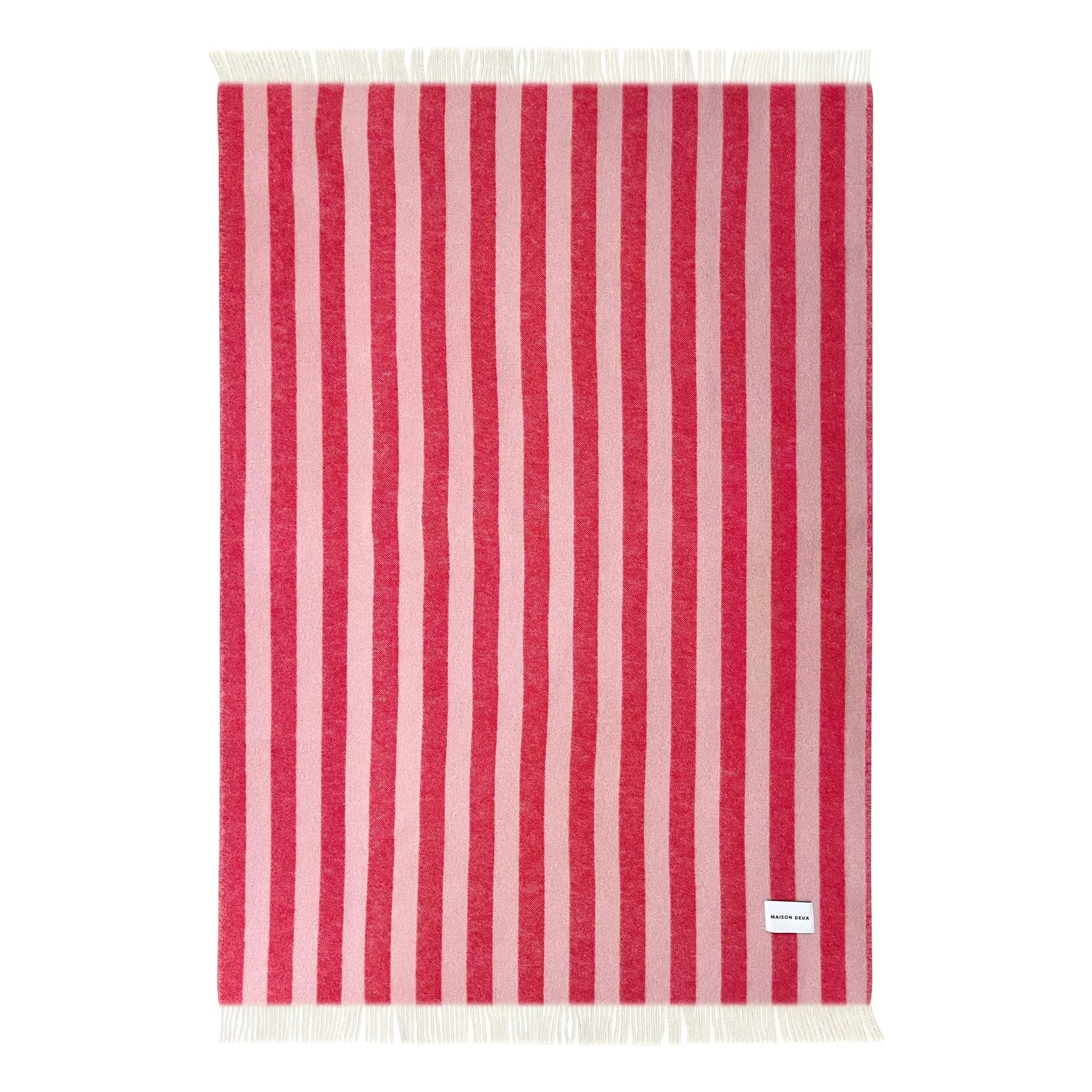 Maison Deux - Manta de lana Candy Wrap | Rojo cereza