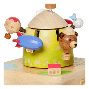 Wooderful life - Caja de música globo aerostático | Verde