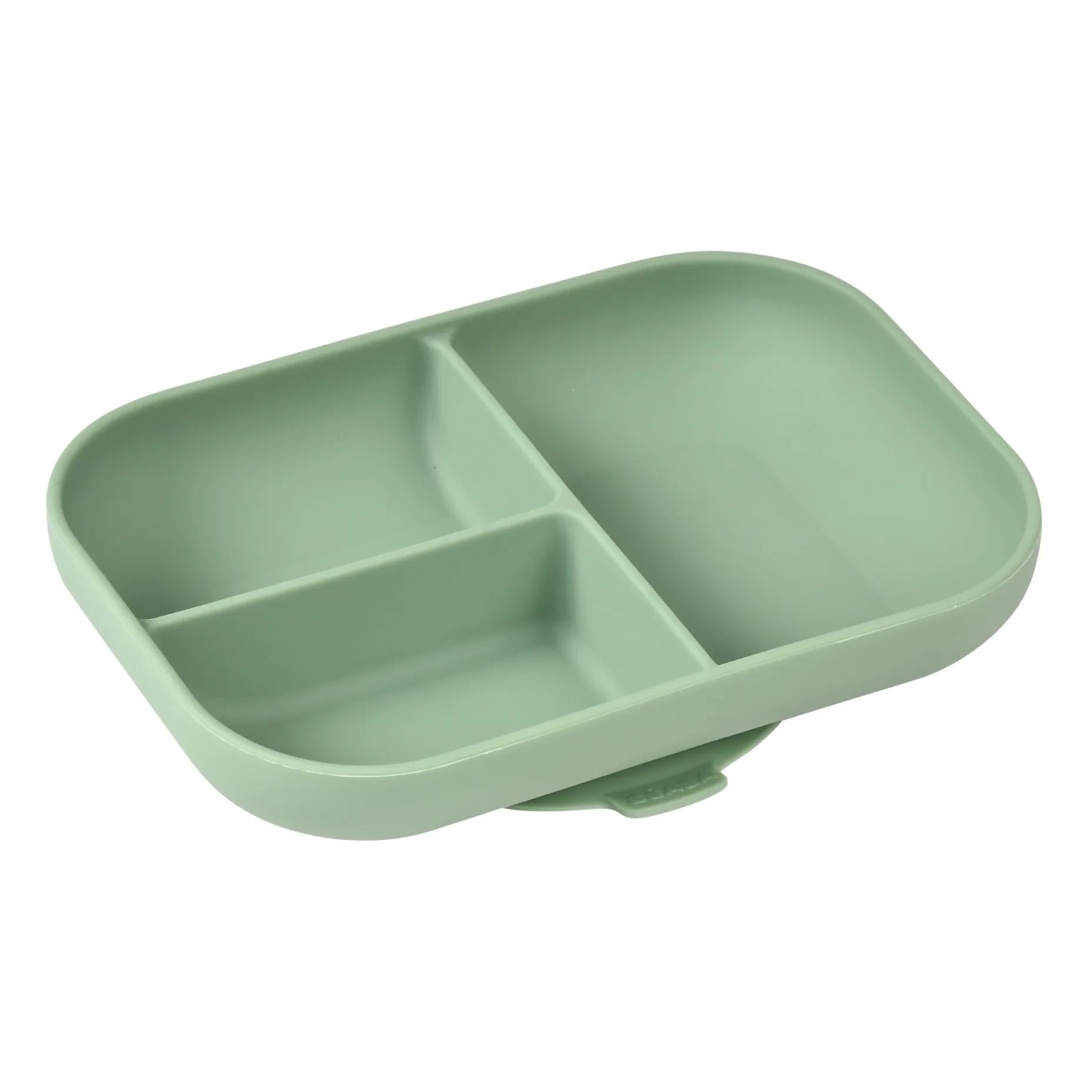 Béaba - Plato Compartimentado de Silicona | Verde salvia