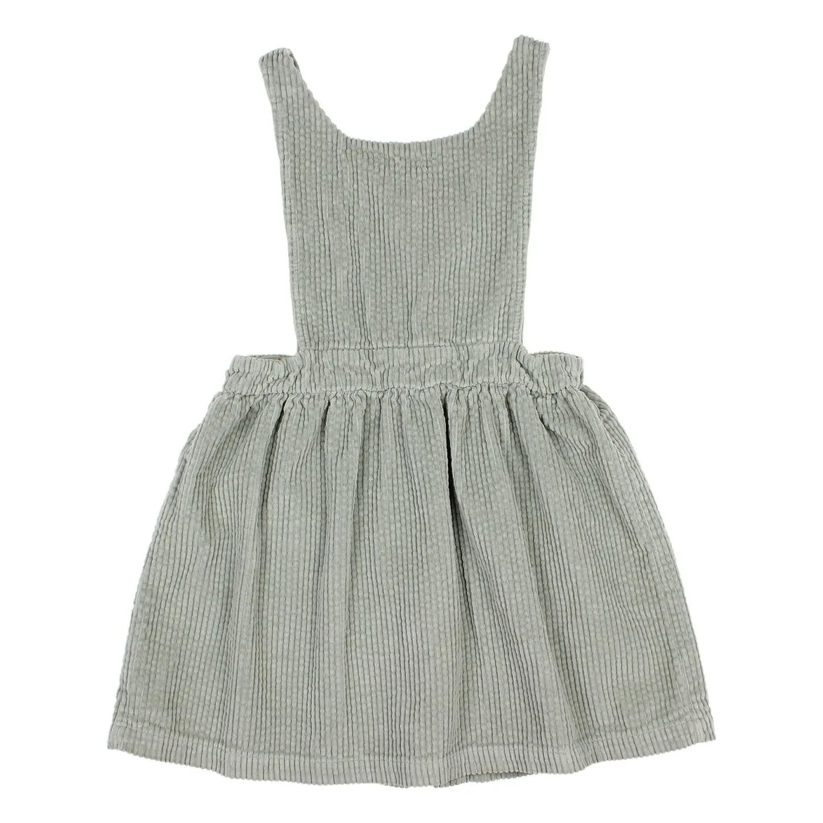 Búho - Vestido de terciopelo con botones | Eucalipto