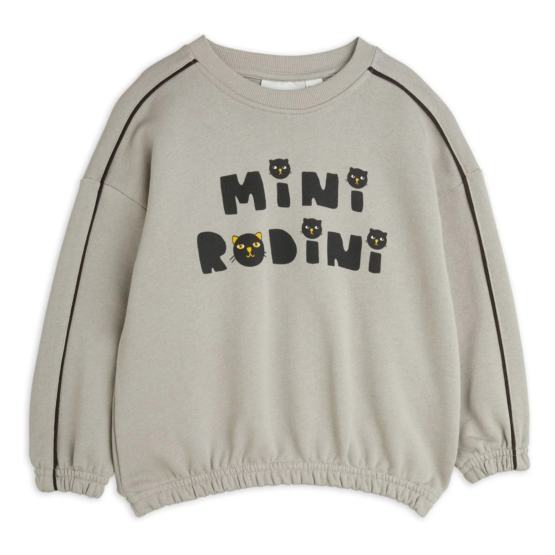 Mini Rodini - Sudadera de Algodón Orgánico con Gato | Gris