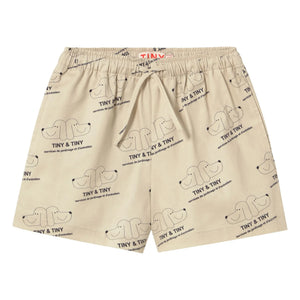 Tinycottons - Pantalones cortos Tiny & Tiny Twill | Beige