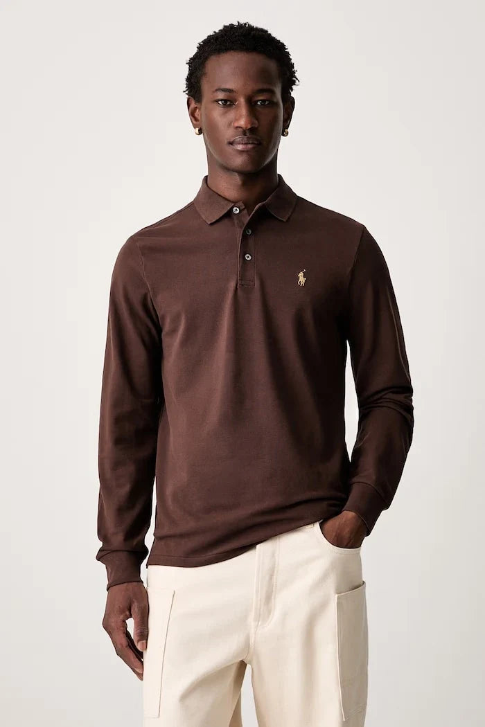 Polo Ralph Lauren Blusa de manga larga de algodón y elastano para hombre