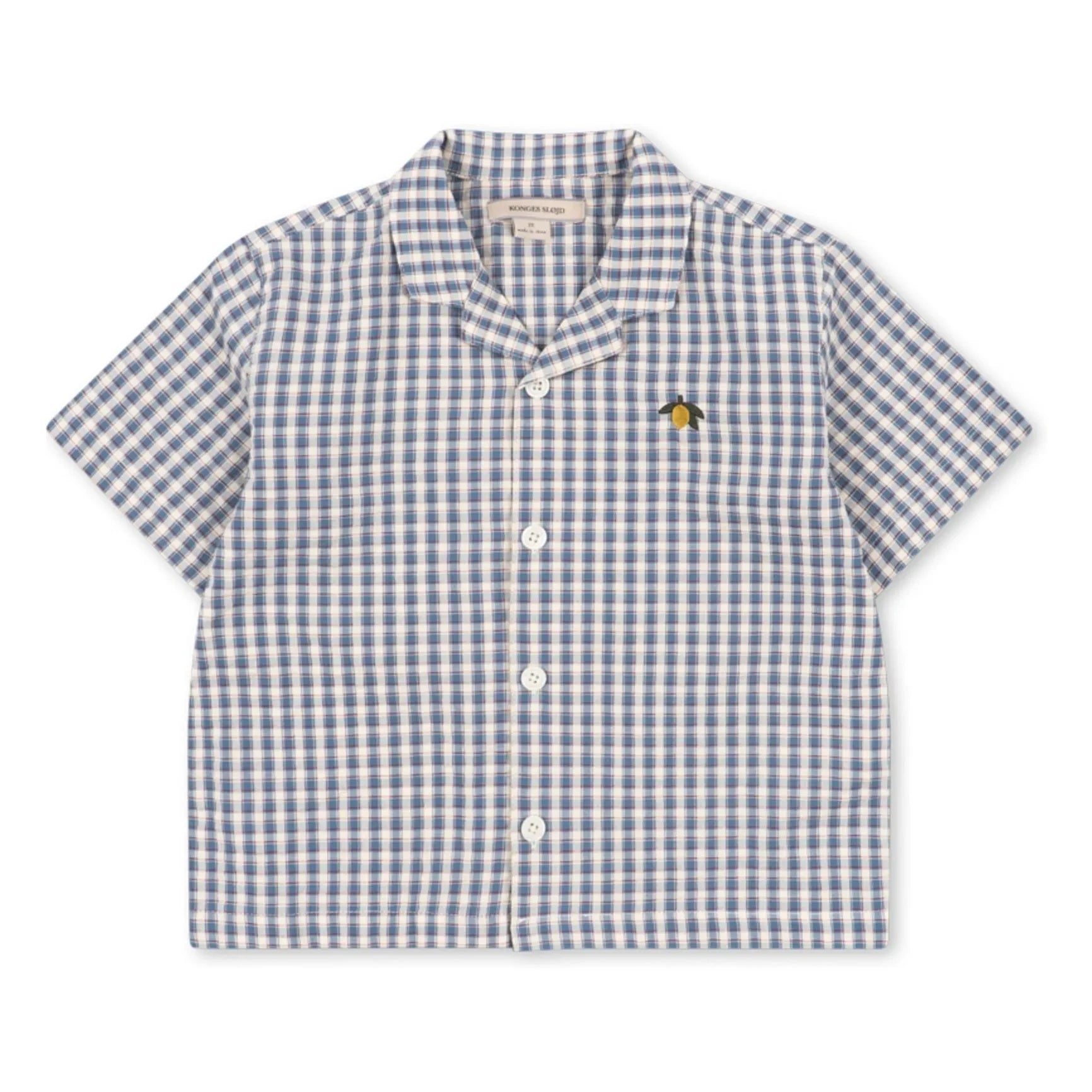 Konges Sløjd - Camisa de algodón orgánico Kim Carreaux | Azul