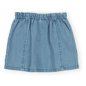 Goldie + Ace - Falda chambray con fresas | Azul