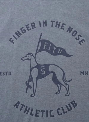 Finger in the nose - King Athletic Club Camiseta de Algodón Orgánico | Gris Azul