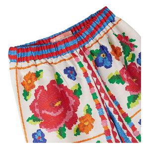 Fábula - Pantalón elástico floral | Rojo
