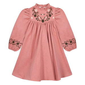 Bonton - Pauline İşlemeli Elbise | Pembe